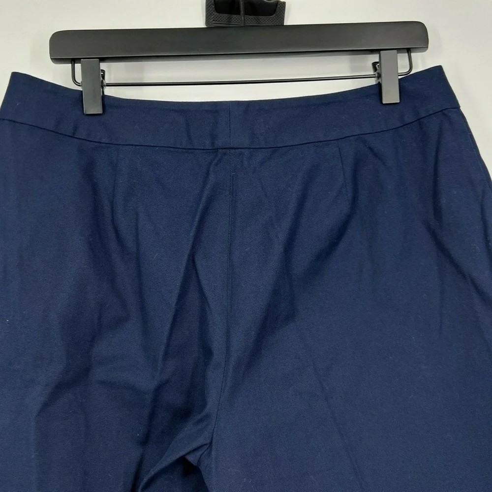 Lauren Ralph Lauren Shorts Womens 10 Petite Bermuda Navy Blue High Rise Cotton - Picture 6 of 7